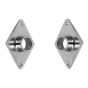 Soportes fijos rectangulares para tubo 1" cromo Lusar