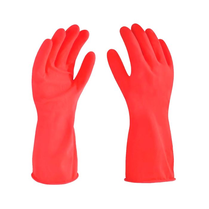 Guantes rojos para limpieza doméstica satinados talla mediana 10554 Adir