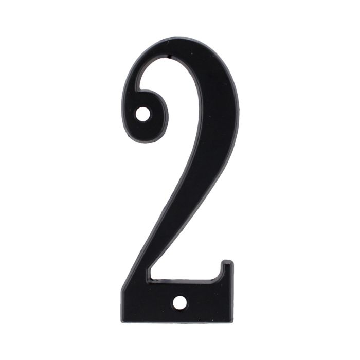 Número "2" de latón sólido 4" Negro 13658 Adir