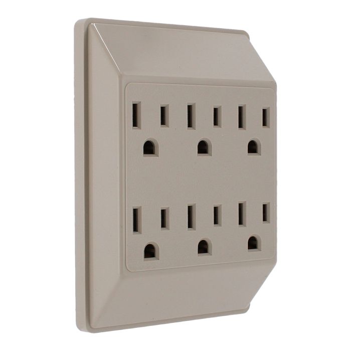 Multicontacto de pared 6 contactos 1753 Adir