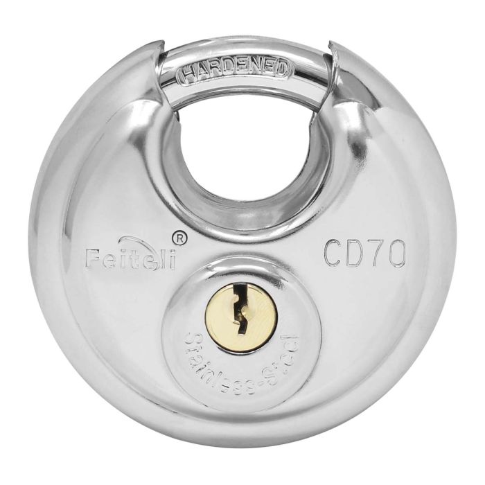 Candado circular acero inoxidable 70 mm CD70 Feiteli