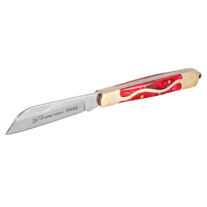 Navaja 2-1/2" mango de concha roja 9446 Lion Tools