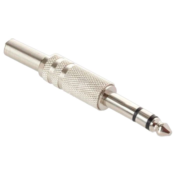 Plug 6,3 mm estéreo, metálico 250-115 Steren