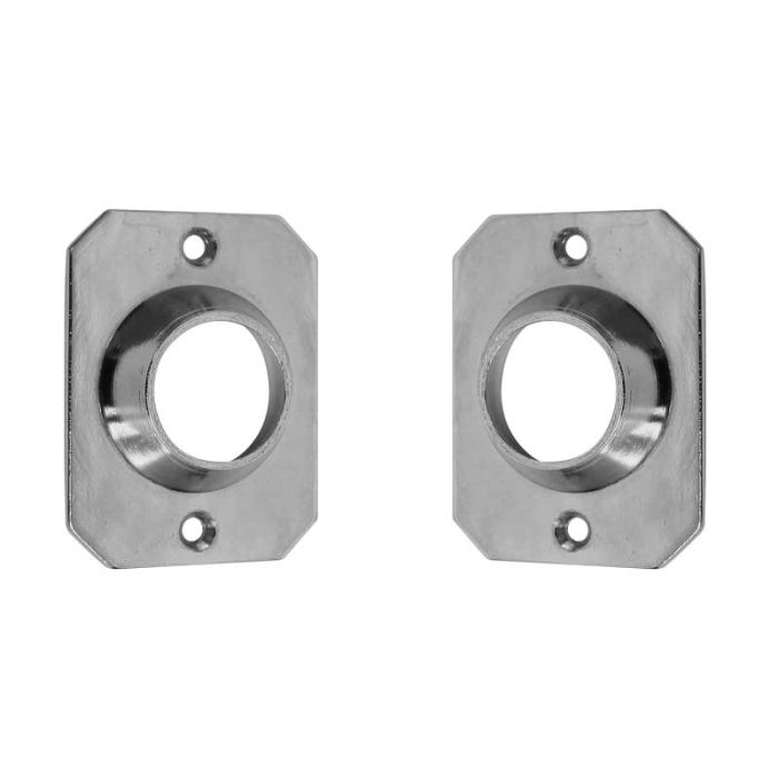 Soportes fijos cuadrados para tubo 1" cromo Lusar