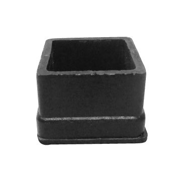 Regatón de hule cuadrado de 2"
