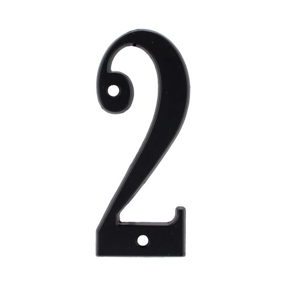 Número "2" de latón sólido 4" Negro 13658 Adir