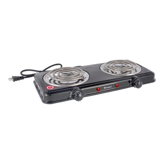 Parrilla eléctrica de 2 quemadores negra SW-23032-N Fumetax
